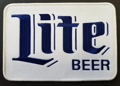 Miller Lite Beer Jacket Back Patch LARGE 5 3/4" x 8 1/4" NOS UNUSED Milwaukee WI