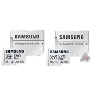 Samsung EVO Plus MicroSD 256GB, 130MBs Memory Card with Adapter X2