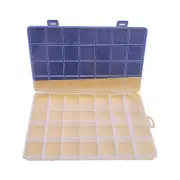 Clear Plastic Storage Box 28 Grids ABS Transparent Small Item Organizer Box F