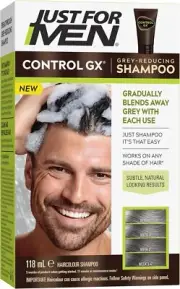 Just For Men Control GX Shampoo, Gradually & Permanently Reduces Grey Hair 118ml