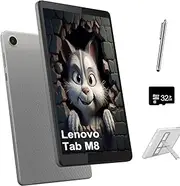Lenovo Tab M8 Gen 4 Tablet for Home&Kids, 8" HD IPS, 2GB RAM, 32GB Storage, MediaTek Helio A22, Google Kids Space, Android 11, Long Battery Life, SD Card Slot, w/Stylus Pen&32GB SD Card&Folio Case