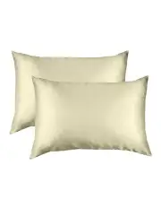 [Royal Comfort] Mulberry Silk Pillowcase Twin Pack with Gift Box (51x76cm) in Champagne