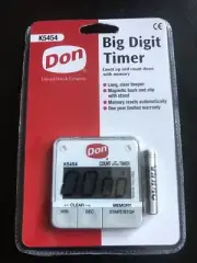 Don Big Digit Timer, Extra Large Big Digits, Loud Alarm, Magnetic Backing, Stand