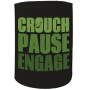Alcohol Stubby Holder - Crouch Pause Engage Rugby - Funny Novelty Birthday Gift Joke Beer Can Bottle