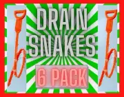 (Drain Snake / Hair Drain Clog Remover Cleaning Tool 6 Pack) Unclog Fast.