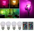 E27 RGB Color Changing Light Bulbs 40W LED Light Bulb With Remote Control Hom AC