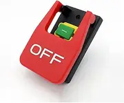 KLVN Off-On Red Cover Emergency Stop Push Button Switch 16A Power-Off/Undervoltage Protection Electromagnetic Start Switch