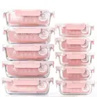 [10 Pack] Glass Meal Prep Containers, Food Storage Containers with Lids Airti...