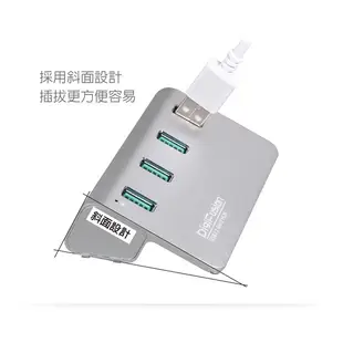 伽利略 USB3.2 Gen2 4埠 Hub 鋁合金 無變壓器(H418S-WH)