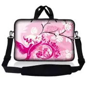 13.3 Inch Laptop Bag Sleeve Case with Shoulder Strap Chromebook Macbook Bird Art