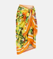 [Dolce & Gabbana] Dolce & Gabbana Printed cotton beach cover-up One Size multicoloured