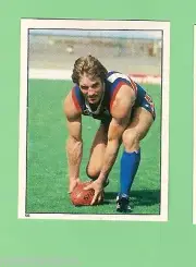 1983 SCANLENS VFL STICKER - #66 GEOFF JENNINGS, FOOTSCRAY BULLDOGS