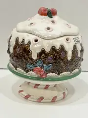 VTG DEPARTMENT 56 Sugar & Spice Plum Pudding CAKE Holiday Potpourri Holder