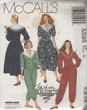 Misses' Dress and Jumpsuit Sewing Pattern - McCalls 5595 - Size 10 Bust 32 1/2
