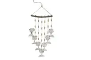 Willow & Silk Handmade Wooden White Palm Trees w/Beads On Hanger/Decor 100cm