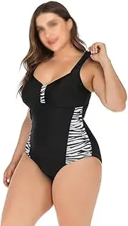 Ladies Plus Size Bikini Solid Color Bikini One Piece Bikini Swimwear