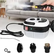 2500w Portable Handheld Steam Cleaner,High Temperature Pressurized Steam Cleaning Machine with Brush Heads,High Temperature Fast Heating Steamer for Home,Car Detailing,Kitchen,Red