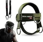Iron Neck, Versatile Neck Exerciser, Strengthener and Trainer with Adjustable Head and Chin Strap, Portable Head Harness for Weight Lifting, Home and Gym Use