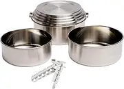 Solo Stove Pot Set: Stainless Steel Portable Stove Cookware Camping Stove Companion Pot Set Campfire. Great for Backpacking, Camping, Survival Kit