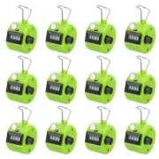 12Pcs Clicker Counter,4 Digit Mechanical Handheld Tally Click Counter Green