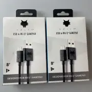 2-Pack Wolfe USB to Wii U Gamepad 8 Ft New Free Shipping