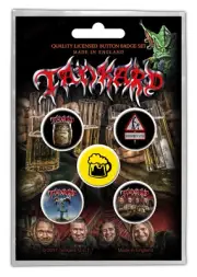Tankard One Foot Button Badge Pack Official Thrash Metal Button Badges Set