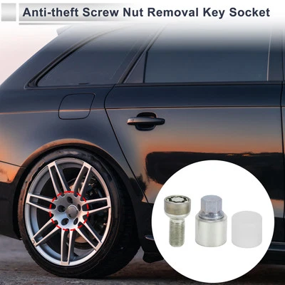 Type R Wheel Lock Lugnut with Bolt Kit Nut Removal Key Socket for Audi A4L A5