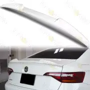 FIT 19-22 VOLKSWAGEN JETTA W-POWER PEARL WHITE V-STYLE REAR TRUNK SPOILER WING