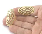 Thunders thunder oval statement adjustable ring Raw brass (5 - 8US size) 4341