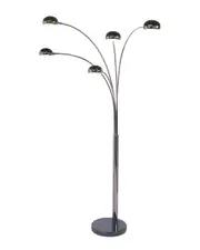 Nova of California Mushroom 5-Light Arc Floor Lamp with Dimmer Switch