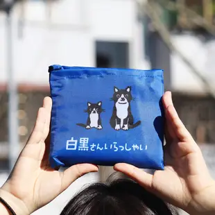 日本 Prairie Dog 設計包/環保袋/購物袋/手提袋 - 白黑貓家族