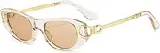 [AIEYEZO] Retro Oval Sunglasses for Women 90s-Style Classic Oval Frame Sun Glasses Fashion Vintage Cat Eye Shades