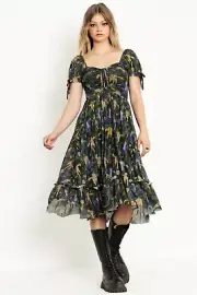 Blackmilk Spooky Scarecrows Tea Party Dress Halloween Size Small S NEW NWT