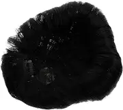 LOORGVEL Men Short Black Wig for Hair Loss Fluffy Straight Hairpiece Lightweight Synthetic Hair Replacement System Comfortable and Breathable Daily Wear Versatile Style for Various