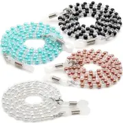 Eye Glasses String Holder - Premium Beaded Beaded Black White Gold Azure