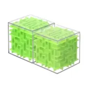 2 Pcs Labyrinth Puzzle Box, Puzzle Cube Game Puzzle Box (Green, 2.36-Inch)
