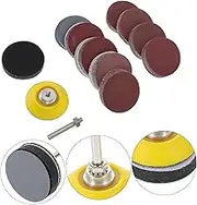 OKUMEYR 2 Sets Sanding Pad Kit for Drill Tools 240pcs 80-3000 Grit Sandpaper Foam Pads Steel Rod for Wood Metal