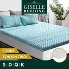 Giselle Bedding Memory Foam Mattress Topper 7-Zone 5/8cm Cool Gel Bamboo Cover