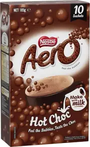 AERO Nestle Hot Chocolates Sachets 4 x 10 Pack