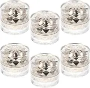 ARTSEWPLY Travel Toiletry Set 6pcs Mini Acrylic Cream Boxes Containers Sample Containers for Cosmetics