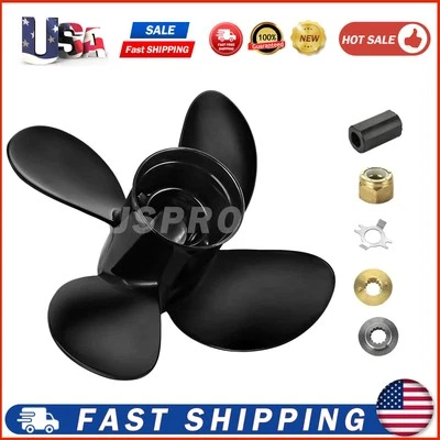 10.6 x 12 4 Blades Aluminum Boat Propeller for Mercury 25-70HP Prop 48-8M8026625