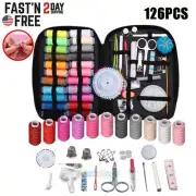 126Pcs Sewing Kit Basic Premium Sewing Supplies, 22 Colors Thread w/ Storage Bag