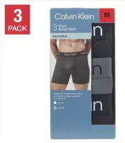 Calvin Klein Men's Boxer Brief, 3-pack Black And Gray Size L