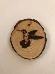 2.5” Hand Burned Pyrography Ornament “Hummingbird”