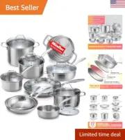 Mueller Ultra-Clad Pro Stainless Steel Cookware Set - Chef's Dream Collection