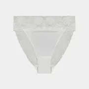 Lace Trim High Cut Brief