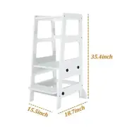 Toddler Standing Tower for Kitchen,Step Stool for Kid's Adjustable Height Learni