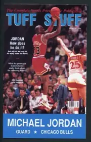 1991 Tuff Stuff Publications #5 Michael Jordan Jumbo Chicago Bulls Card Facts