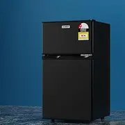 80L Bar Fridge Mini Freezer Refrigerator Black Compact Beverage Cooler Kitchen