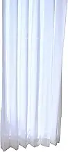 J-74003 J-74004100198A2 UV Protection Pollen Trap Lace Curtains, 2 Pieces, Striped, White, Width 39.4 x Length 78.0 inches (100 x 198 cm), Washable, Wrinkle-Resistant Treatment, Hook A